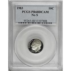 1983 10C No S PR68 Deep Cameo PCGS