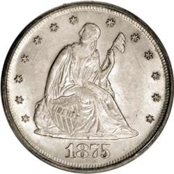 1875 20C MS64 PCGS