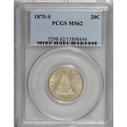 1875-S 20C MS62 PCGS