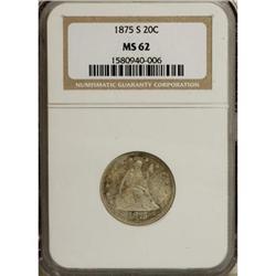 1875-S 20C MS62 NGC