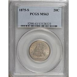 1875-S 20C MS63 PCGS