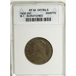 1828 25C--Scratched--ANACS. XF40 Details