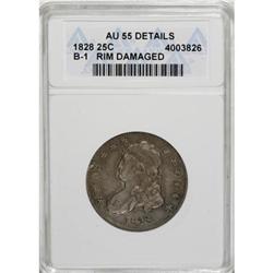 1828 25C AU55 Details ANACS B-1