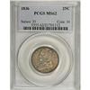 Image 3 : 1836 25C MS62 PCGS