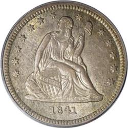 1841 25C MS62 DDR PCGS