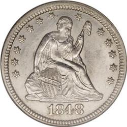 1848 25C MS64 NGC RPM