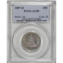 1857-O 25C AU58 PCGS