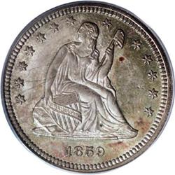 1859 25C MS65 PCGS