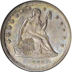 1859-O 25C MS64 NGC