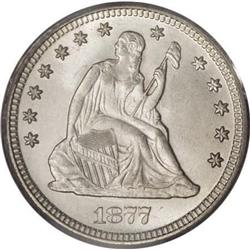 1877 25C MS67 PCGS