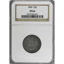 1859 25C PR63 NGC