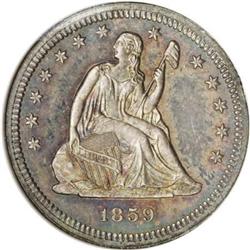 1859 25C PR64 Cameo NGC