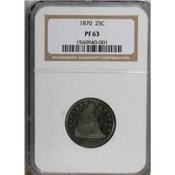 1870 25C PR63 NGC