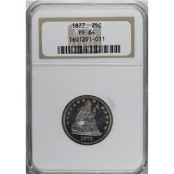 1877 25C PR64 NGC