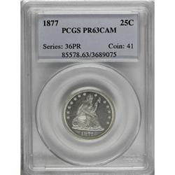 1877 25C PR63 Cameo PCGS