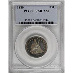 1880 25C PR64 Cameo PCGS