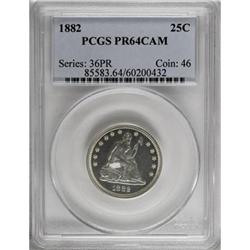 1882 25C PR64 Cameo PCGS