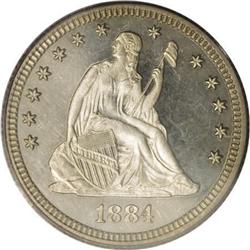 1884 25C PR65 Cameo PCGS