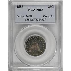 1887 25C PR65 PCGS