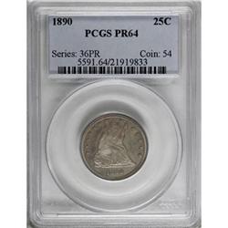 1890 25C PR64 PCGS