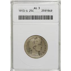 1913-S 25C AG3 ANACS