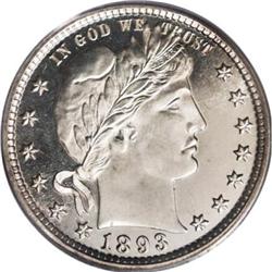 1893 25C PR67 Cameo PCGS