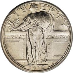 1916 25C MS63 Full Head PCGS