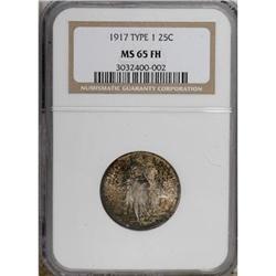 1917 25C Type One MS65 Full Head NGC