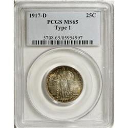 1917-D 25C Type One MS65 PCGS