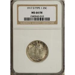 1917-D 25C Type One MS64 Full Head NGC