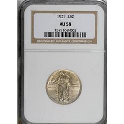 1921 25C AU58 NGC