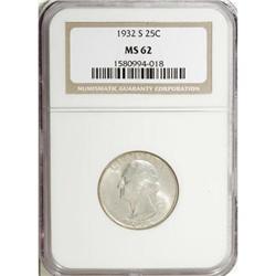 1932-S 25C MS62 NGC