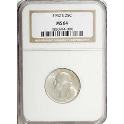 1932-S 25C MS64 NGC