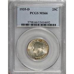 1935-D 25C MS66 PCGS