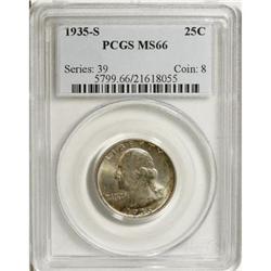 1935-S 25C MS66 PCGS
