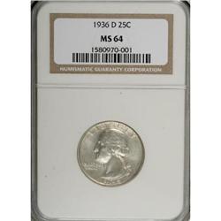 1936-D 25C MS64 NGC