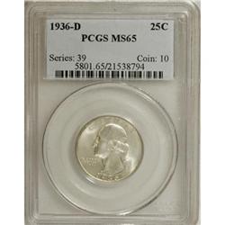 1936-D 25C MS65 PCGS