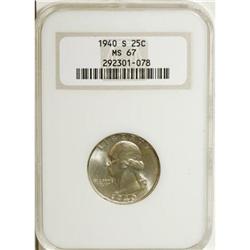 1940-S 25C MS67 NGC