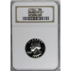 1950 25C PR67 Cameo NGC