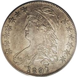 1807 50C Large Stars, 50 Over 20 AU55 PCGS