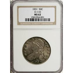 1831 50C MS62 NGC O-110