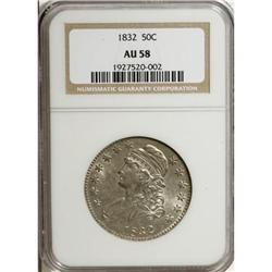 1832 50C Small Letters AU58 NGC O-118