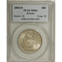 1854-O 50C Arrows MS64 PCGS
