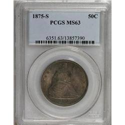 1875-S 50C MS63 PCGS