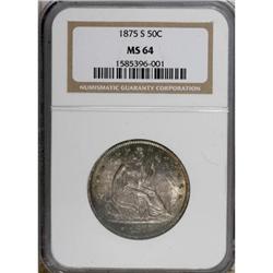 1875-S 50C MS64 NGC
