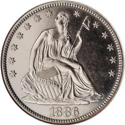 1886 50C PR64 Cameo NGC