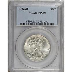 1934-D 50C MS65 PCGS