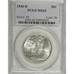 1934-D 50C MS65 PCGS