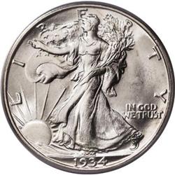 1934-S 50C MS65 PCGS