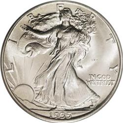 1935-S 50C MS65 PCGS